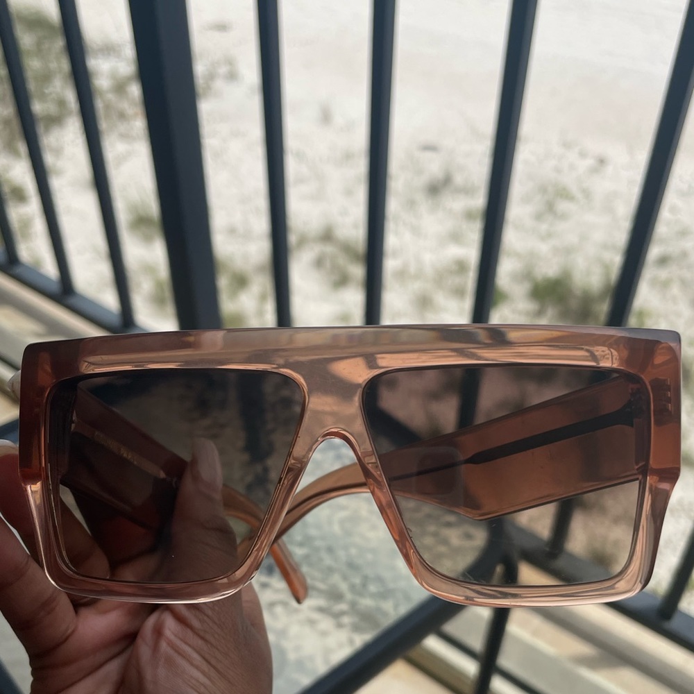 CELINE CHUNKY RECTANGLE ACETATE SUNGLASSES